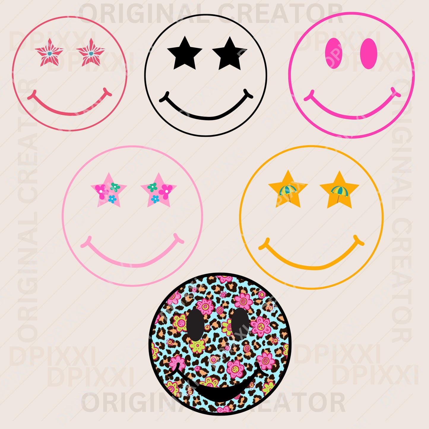 32 Cute Smiley Face Bundle