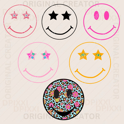 32 Cute Smiley Face Bundle