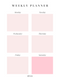 Pink Feminine Weekly Schedule Planner