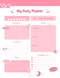 Daily Planner | Priority, Water, Meals Breakfast, Lunch, Dinner, To Do List, Notes, Shopping List
