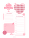 Pink Cute Colorful Pastel Daily Planner