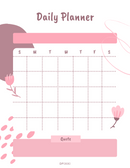 Abstract Illustration Daily Planner | Sunday To Saturday, Quote