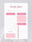 Modern Photocentric Study Planner | Topic, Study Notes, Key Concept, Task List, Important