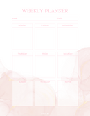 Modern Abstract Weekly Schedule Planner | Name, Date, Monday to Sunday, To Do List, Notes
