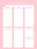 Minimal and Elegant Weekly Planner Sheet