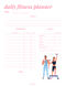 Daily Fitness Planner | Goals, Workouts, Meals, Steps