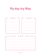 Minimalism Pink Feminine Schedule for Personal Weekly Planner