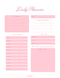 Pink A4 Daily Personal Planner