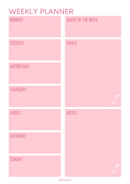 Grey Simple Customizable & Printable Weekly Planner