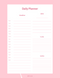 Feminine Daily Planner A4 Template