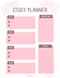 Minimalist Back To School Study Planner | Task, Important, Notes