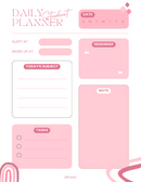 Playful Daily Student Planner | Slept At, Woke Up At, Today's Subject, Tasks, Date, Reminder, Note