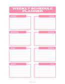 Simple My Weekly Schedule Planner | Monday to Sunday, Notes