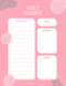 Aesthetic Daily Planner | To Do List, Dates, Schedule, Notes
