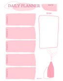 Minimalist Daily Teacher Planner | Date, To Do, Period 1 To Period 5