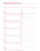 Clean and Minimal Weekly Planner Sheet | Monday to Sunday, Priorities, To Do List, Notes