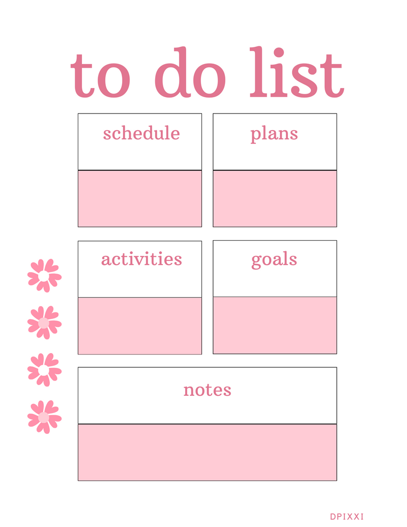 Students To Do List Planner | Schedule, Plans, Activities, Goals, Notes