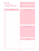 Simple Peach and Pink Daily Planner