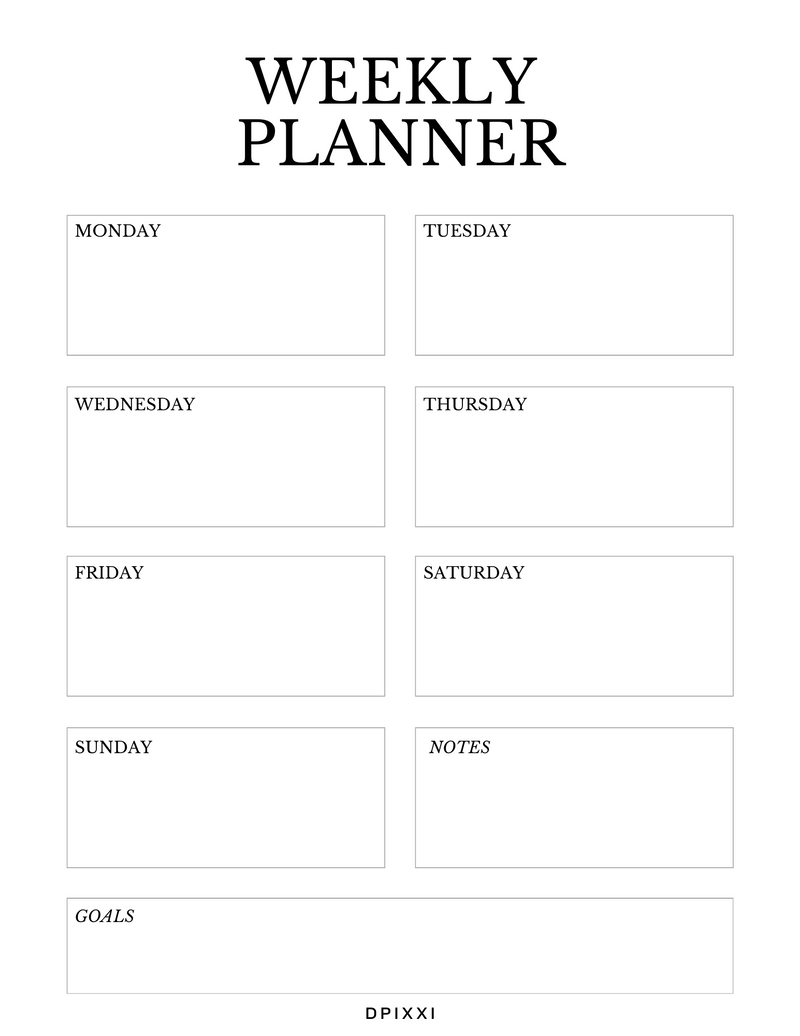 Brown Boho Weekly Planner