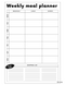 Modern Bold Monthly Meal Schedule Planner | Monday To Sunday, Breakfast, Lunch, Dinner, Shopping List