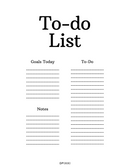 Illustrated Retro To-do List Schedule | Goal's Today, To Do, Notes