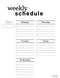 Minimalist Weekly Class Schedule Planner | Month, Monday To Friday