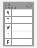 Green Cream Class Weekly Schedule Planner | Class Schedule Monday - Friday | PDF Digital Download