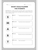Smart Goals Planner for Students | Specific, Measurable, Attainable, Relevant, Time-bound | PDF Digital Planner