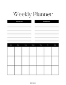 Light Weekly Planner | Priorities, Reminders, Monday to Sunday