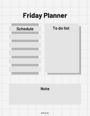 Minimalism Daily Planner | Schedule, To Do List, Note