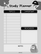 Mathematics Back to School Study Planner | Topics, Important, Reminder, Notes