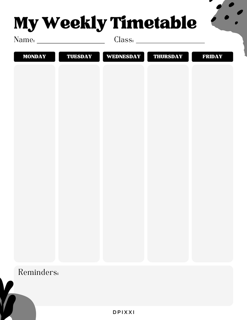Abstract Neutral Shapes Aesthetic Weekly Planner