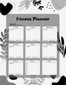Funny Fitness Planner Template | Monday to Sunday, Exercise