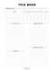 Black & White Simple Weekly Planner