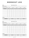 Minimalist Fitness Workout Log Planner | Workout Time, Muscle Group, Excercise,