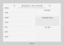 Pink and White Feminine Weekly Planner A4 Document