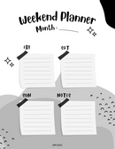 Aesthetic Weekend Planner | Month, Friday, Saturday, Sunday, Notes