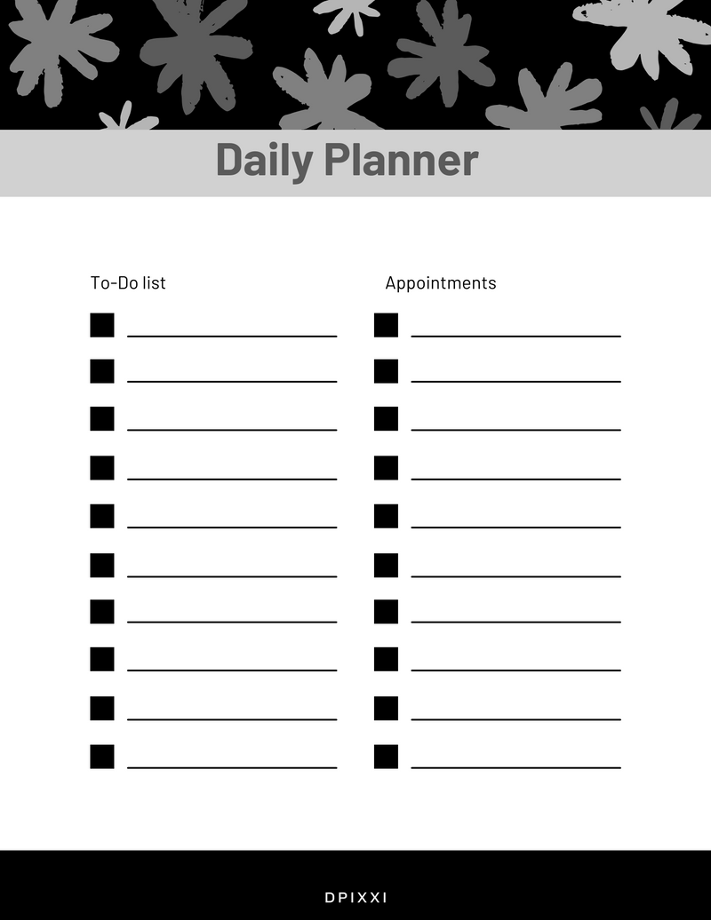 Floral Daily Planner