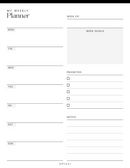 Minimalist Weekly To Do's Planner