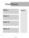 Simple Class Planner | Week 1 To Week 4, Notes