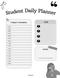 Cute Student Daily Planner | Today's Schedule, Task, Notes