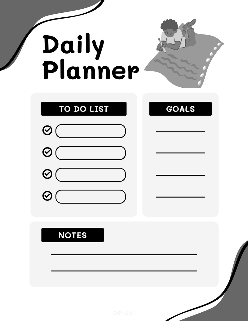 Beige Creative Daily Planner