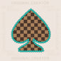 Spade Turquoise Checker (PNG, SVG)