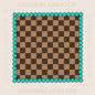 Square Turquoise Checker (Brown, Turquoise, Pink)